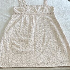 Max Studio Off White Embroidered Sleeveless Dress Bridal Graduation Boho Size 12